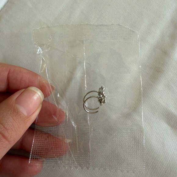 Silver Pet Paw Print Stud Hook Earrings Jewelry Fashion Women Gifts - Picture 5 of 5